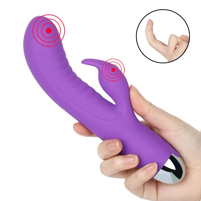 10 Fequency Charging G Spot font b Dildo b font Vibrator Clitoris Stimulator Curved Swing Vibrator