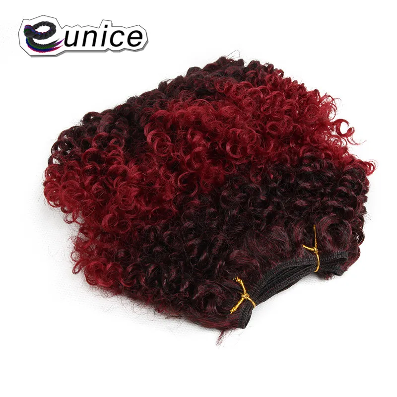 synthetic weaving 8INCH Jerry curly Braid ombre braiding hair weft extentions  (20)