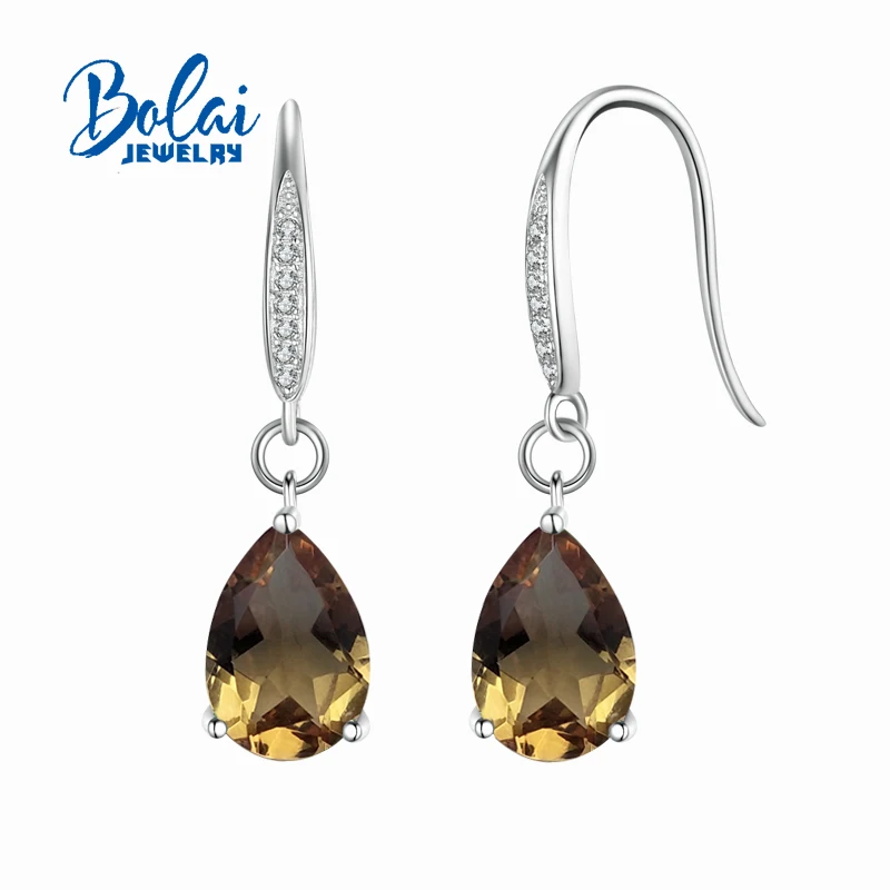 Bolaijewelry, серьги из зултанита, серебро 925 пробы, в форме капли воды, стильные женские ювелирные изделия с драгоценным камнем, меняющим цвет, отличный подарок