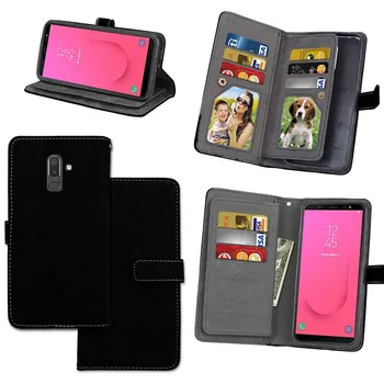 

Luuxry Book Case For Samsung Galaxy J8 2018 Cover Leather Wallet Bags 9 Slots Housing For Coque Samsung J8 2018 Phone Case Flip