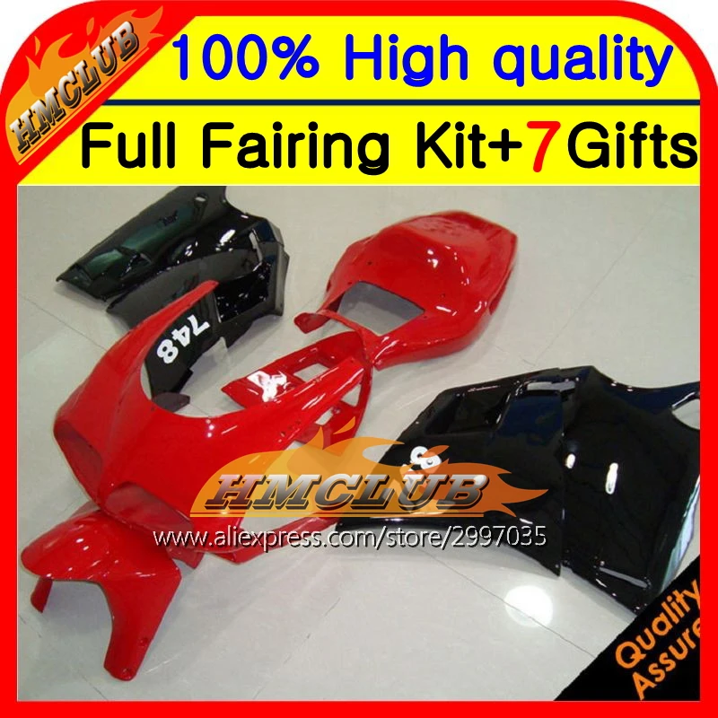 Корпус для поездок на мотоцикле DUCATI 748 916 996 998 96 97 98 99 00 01 02 красный черный 5HM57 96-02 1996 1997 1998 черный красный 2000 2001 2002 обтекатель