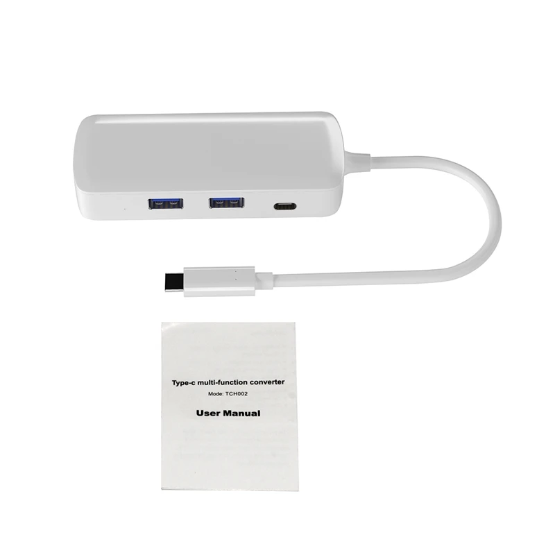 4 в 1 USB концентратор 3,1 type C к HDMI/2 USB 3,0/type C адаптер для Book Pro Air