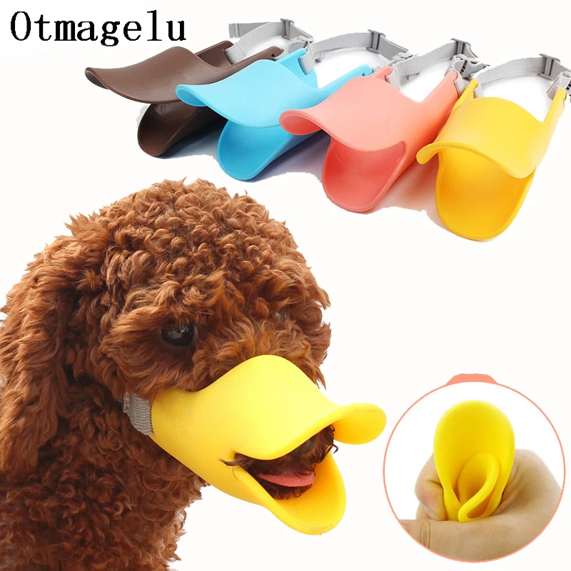 Silicone Dog Muzzle Collars Cute Duck Mouth Mask Muzzle Stop Barking Small Dog Anti-bite Masks For Dog Products Pets Accessories6