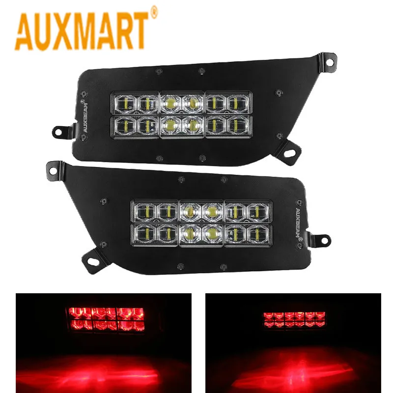 

Auxmart Headlights LED Kit Multicolor Halo Angle Eyes ATV Red 6000k DC 9-36V IP67 waterproof dustproof for Polaris RZR