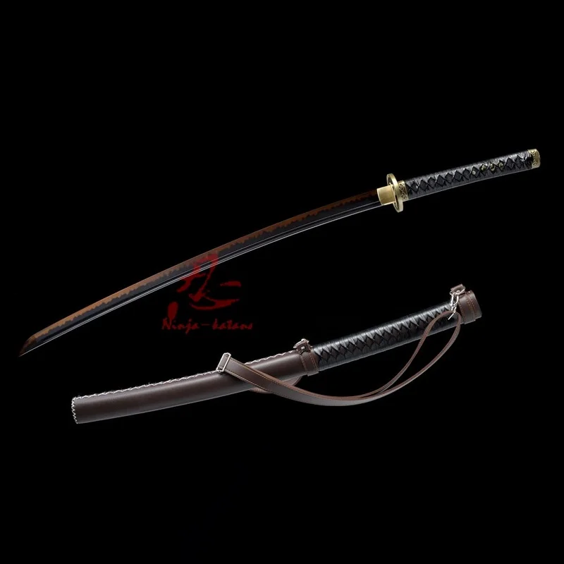 

clay tempered T-10 steel adsorb tungsten blade Walking Dead Sword-Michonne's katana sharpened