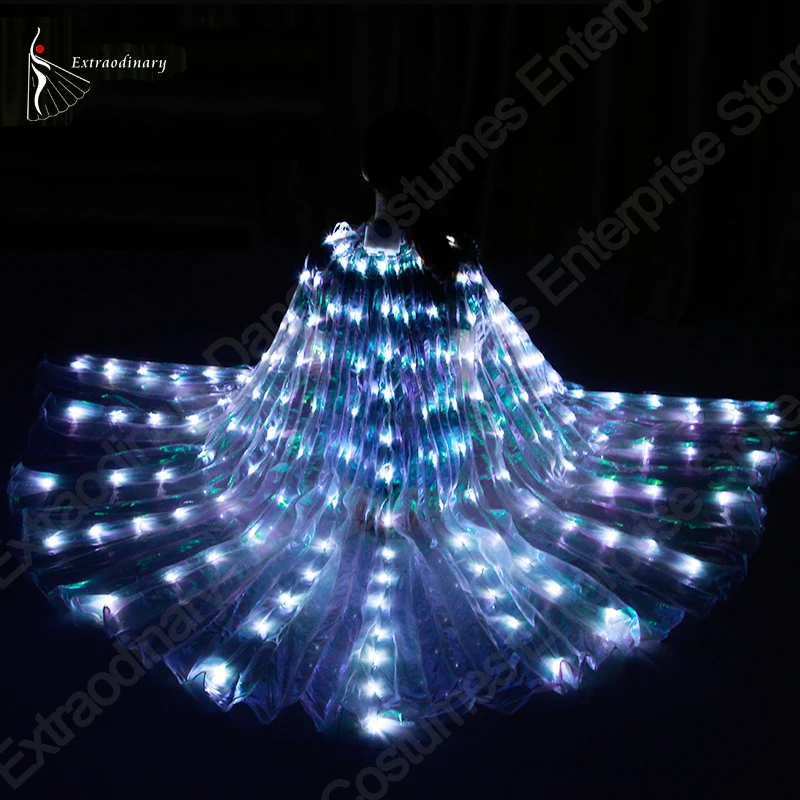  New Wings Sticks Adult Led Isis With Adjustable Belly Dance lamp Props 360 Degrees Accessories Chil