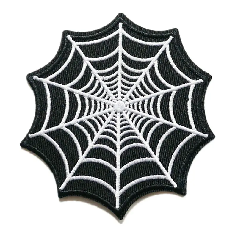 8CM Embroidered Patches Spider Web Sew Iron On Badges For Bag Jeans Hat T Shirt DIY Appliques Craft Decoration | Дом и сад
