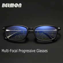 Belmon multi-фокусное прогрессивный очки для чтения Для женщин Для мужчин пресбиопические очки с диоптриями Женские оправы для женских очков+ 1,0+ 1,5+ 2,0+ 2,5+ 3,0 RS799