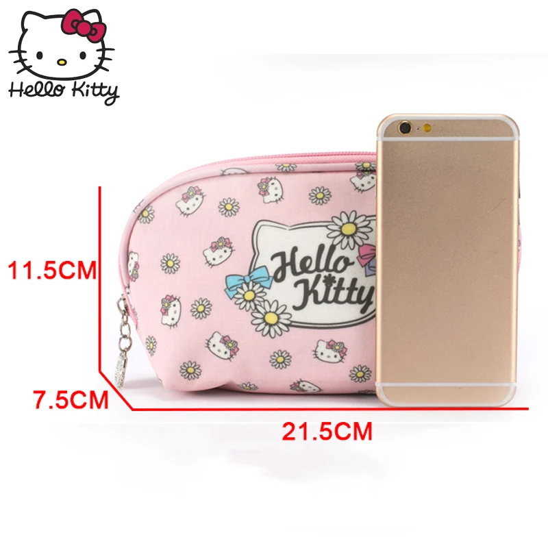 Hello kitty милый мультфильм «hello kitty» Сумка для женщин Путешествия девушки удобная сумка на запястье макияж держатель карты плюшевый рюкзак