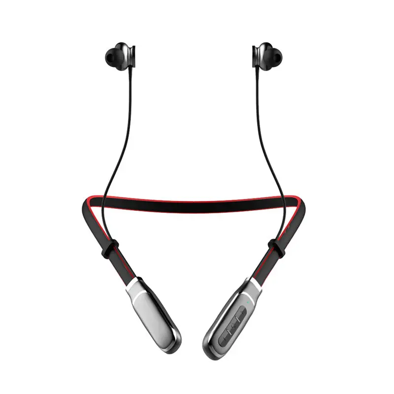 Black Bluetooth наушники, Спортивные Беспроводные наушники, bluetooth-гарнитура с защитой от пота, басовые наушники с микрофоном для Iphone, Xiaomi - Цвет: Black