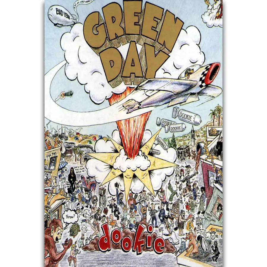 S703 Album Cover Green Day Dookie Rock Band Singer Wall Art Painting