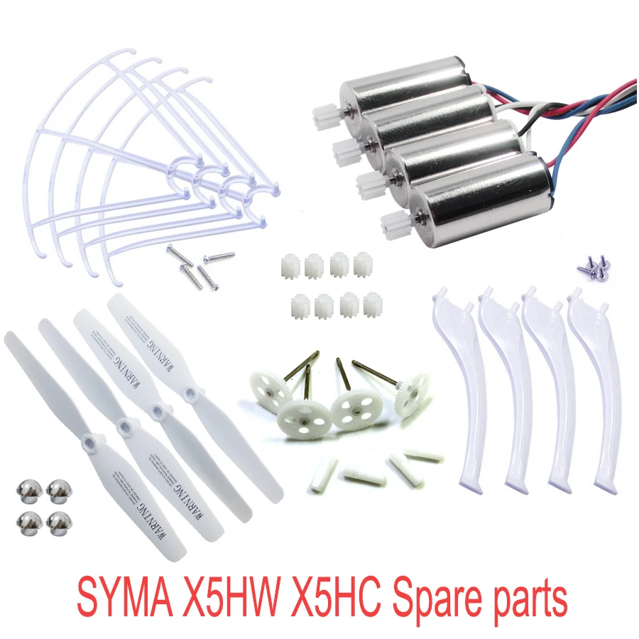 Sea Jump Accessories For SYMA X5UW X5UC Drone - Protection Ring, Propellers, And Tripod Landing Gear Spare Parts