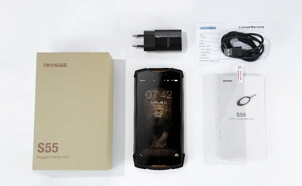 2018 DOOGEE S55 Android 8 0 IP68 водонепроницаемый смартфон 5500 мАч 5 &quot4 GB Оперативная память 64