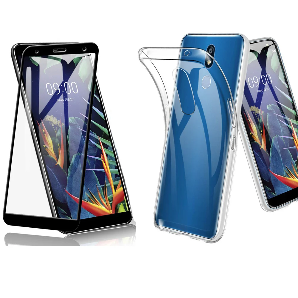 

For LG K40 Case LG K12 Plus/LG X4 2019/LMX420 Phone Case Soft Clear with Full Coverage Glass For LG K 40