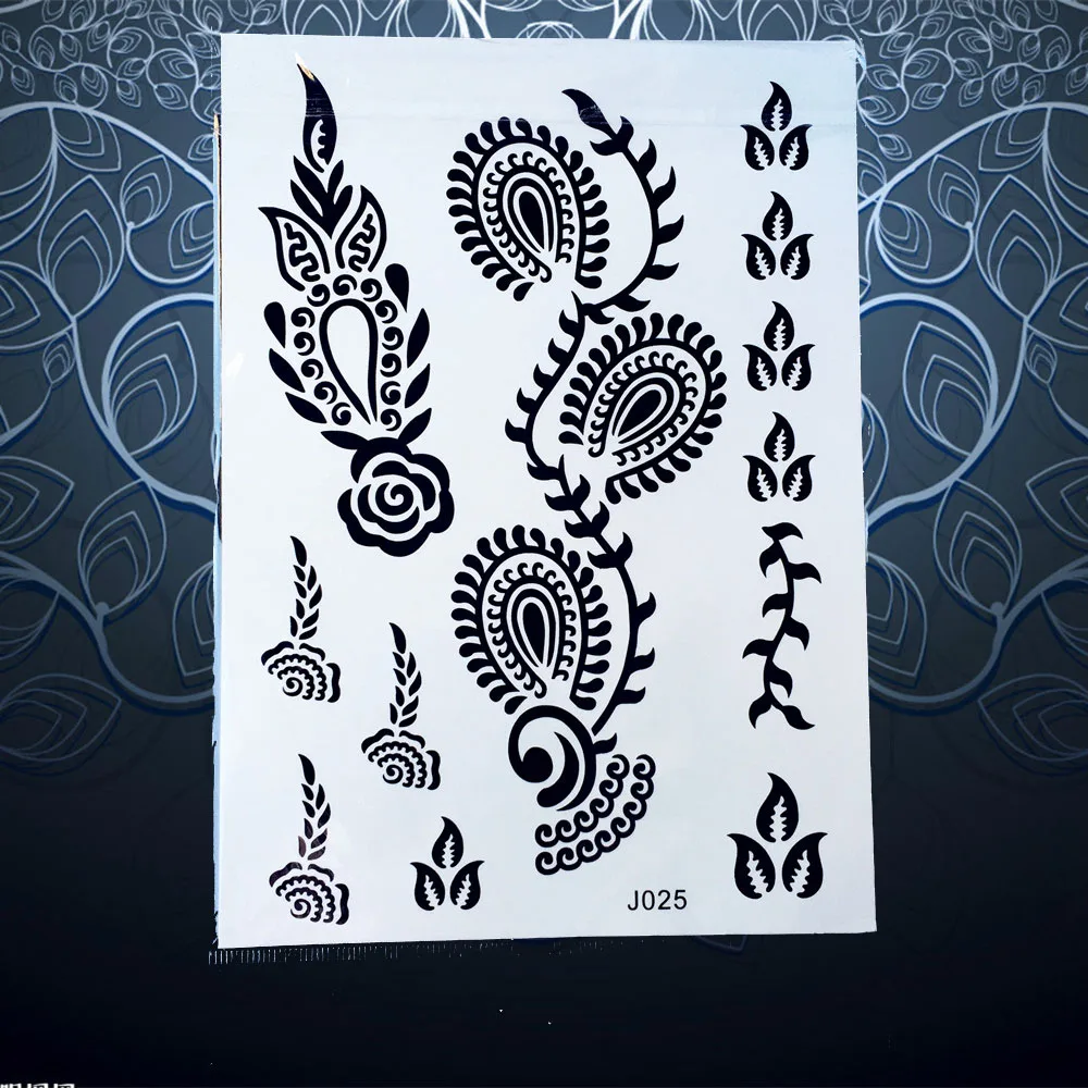 Металлическая татуировка для женщин 1 шт. черная вспышка Mehndi Henna PBJ25 браслет с