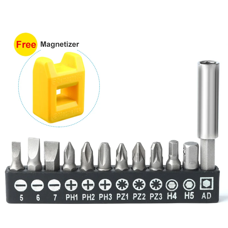 

12pc precision Screwdriver Set Multifunction Maintenance Screws driver Bits 60mm extension bar hand tools set