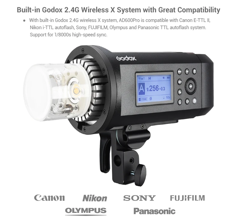 Godox AD600 Pro WITSTRO все-в-одном Открытый Вспышка AD600Pro Li-на Батарея ttl HSS со встроенным 2,4 г Беспроводной X Системы