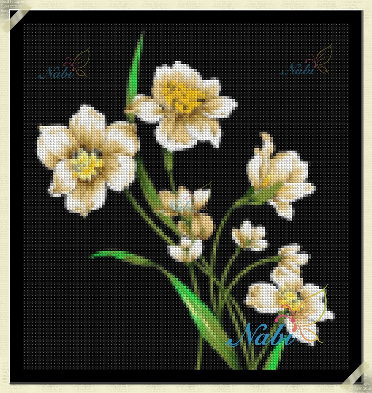 Putaran Berlian Bordir Cross Stitch 101HH Panel 3d Diy Gambar