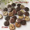 100pcs 10mm / 11mm / 12mm 2 holes Natural Coconut Buttons for Sewing Craft Scrapbooking Decorative Accessories Sewing Materials 2