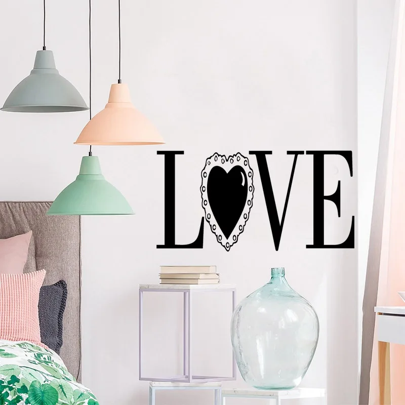 

3D love Home Decoration Accessories Waterproof Wall Decals Bedroom Nursery Decoration Bedroom naklejki na sciane