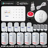 Original Kerui G18 Wireless GSM SMS Home Security Alarm System ISO Android APP Security Alarm System Wireless Smoke Detector