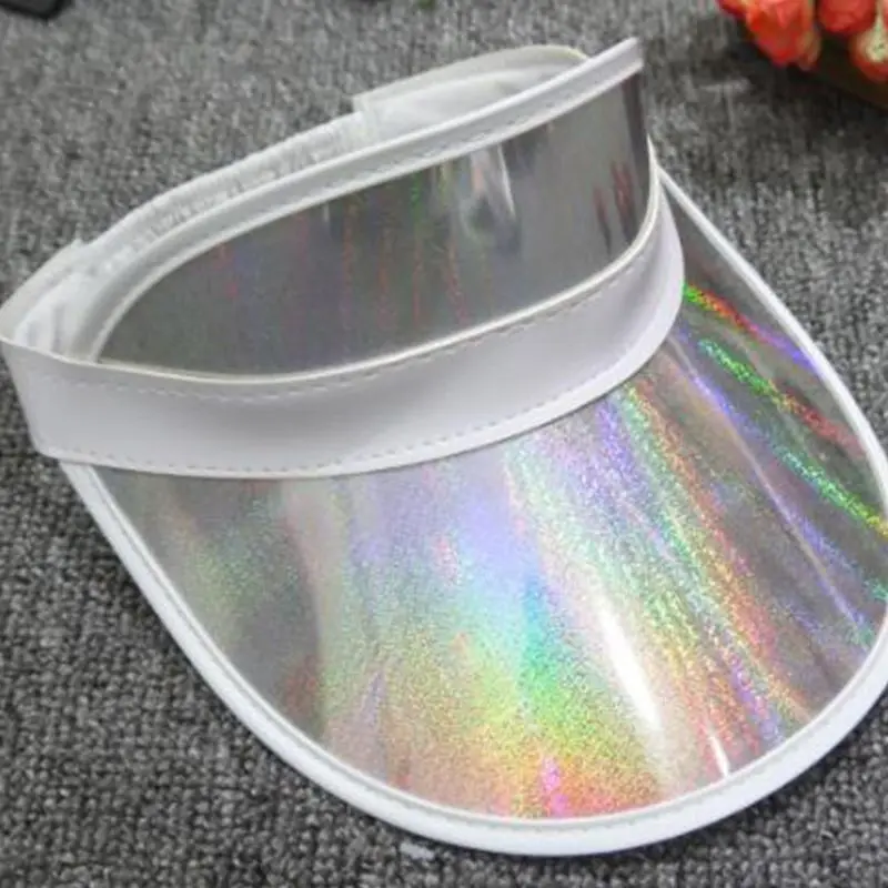 Curved Brim Sun Visor Hat Elastic Strap 