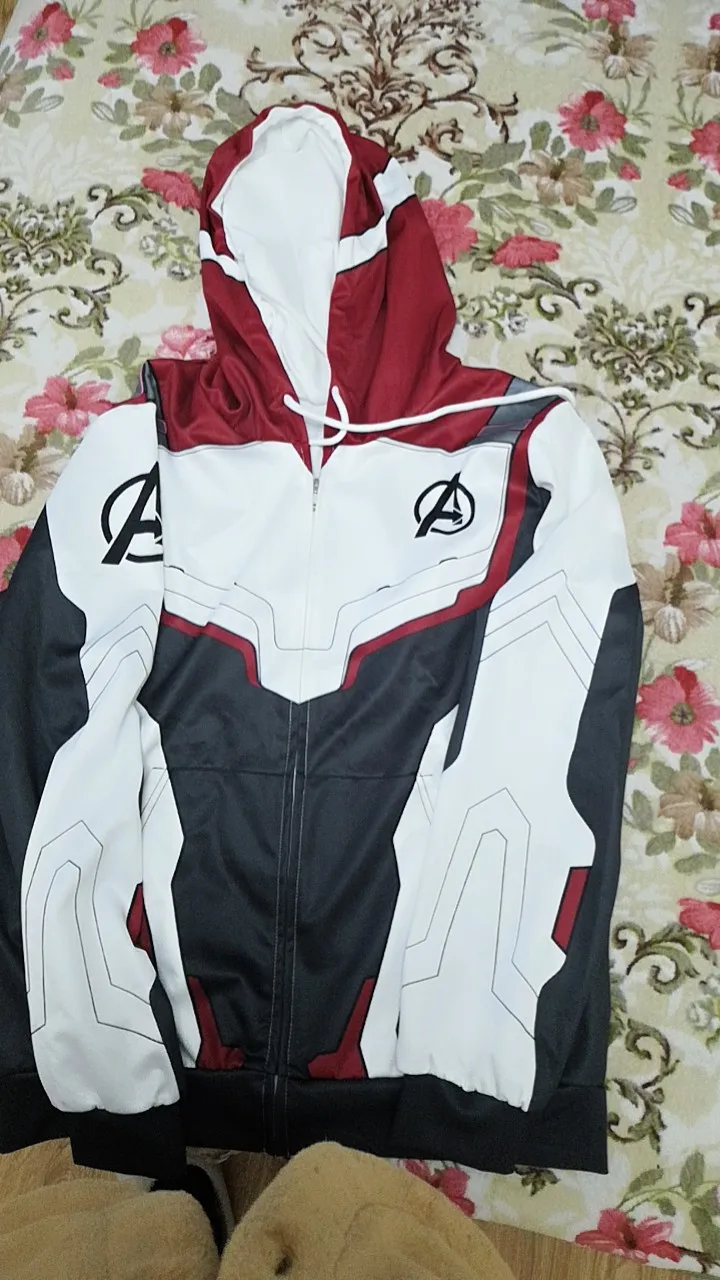 2019 Avengers Endgame Quantum Realm Suit Sweatshirt Jacket Captain America Hoodie Avengers 4 Cosplay Superhero Iron Man Costume