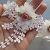 10X Soluble White Chiffon Rose Flowers Embroidered Fringe Tassel Lace Trim Ribbon Fabric Sewing Craft Wedding Dress Decoration ► Photo 2/6