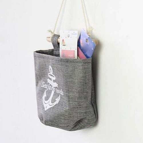 Practical Cotton Linen Wall Door Closet Hanging Storage Bag Sundries Organizer (3)