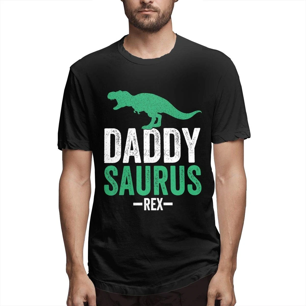 Мужские дышащие футболки с короткими рукавами для папы Saurus Rex-Father's Day | Мужская