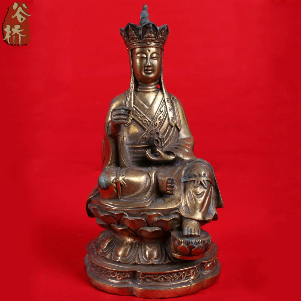 

Bronze sculpture, crafts ksitigarbha bodhisattva copper buddha decoration bronze sculpture, derlook decoration