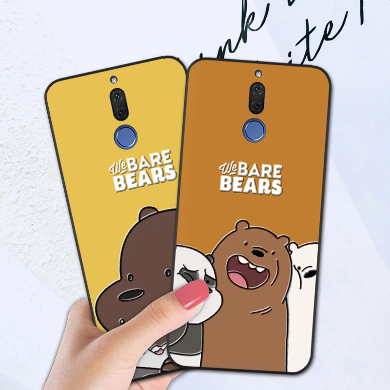 

3D Cute Cartoon Phone Case For Huawei Mate 10 lite / Nova 2i We Bare Bears Funny Toys Silicone Cover Case For Huawei Mate 10 Pro