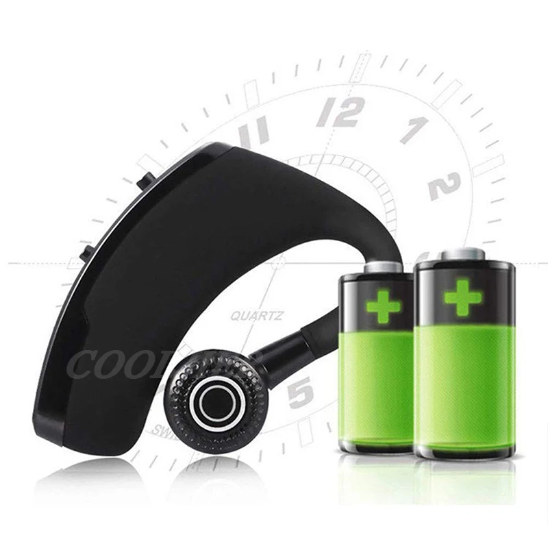 COOLJIER 2019 NEW Wireless Bluetooth Earphone V9 Stereo Business Headset Handsfree Ear hook Earphones with Mic For iPhone XR X 8