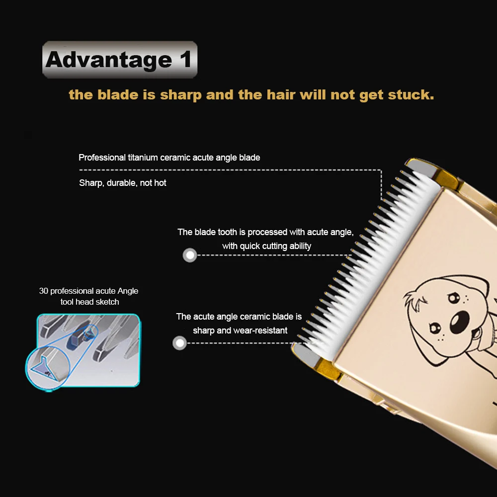 Cat Hair Trimmer With Electric Nail Clipper