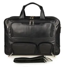 17inches Laptop Business Travel Bags 100%Genuine Leather Men Bag Shoulder Bag Fashion Cowhide Tote Crossbody Briefcases Handbags