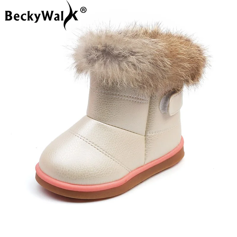 BeckyWalk/детская зимняя обувь с мягкой подошвой зимние ботинки для маленьких