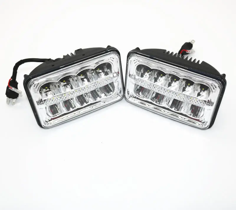 4x6 Inch Headlight Rectangle 4 x 6 Projector Headlight Replacement For Peterbilt Kenworth H4651 H4652 H4656 H4666 H6545  (12)