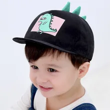 Новая весенняя детская симпатичная бейсболка с рисунком динозавра из мультфильма, 5 цветов, детская теннисная Повседневная Кепка в стиле хип-хоп, регулируемые детские шапки