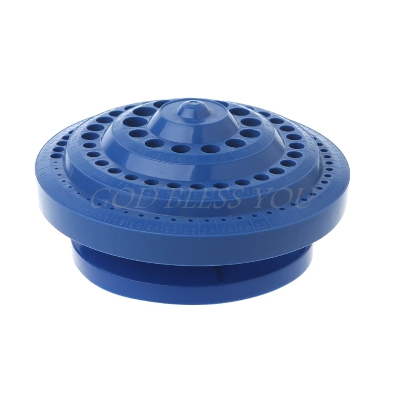 

Drill Bit Storage Case Stand Round Shape Hard Plastic Organizer 100PCS Hole Tool