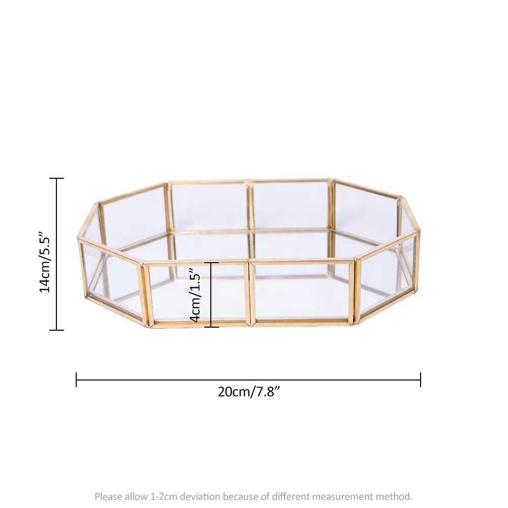VINCIGANT коробка для хранения косметики, Косметический Стеклянный зеркальный лоток, органайзер для ванной, практичный туалетный столик органайзер для помады, Mak