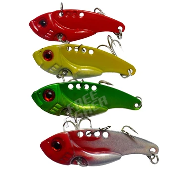 

4 pcs/set VIB Metal Fishing Lures Freshwater Saltwater Hard Baits 5.5cm 11.5g Artificial Spoon Pesca Fishing Tackles