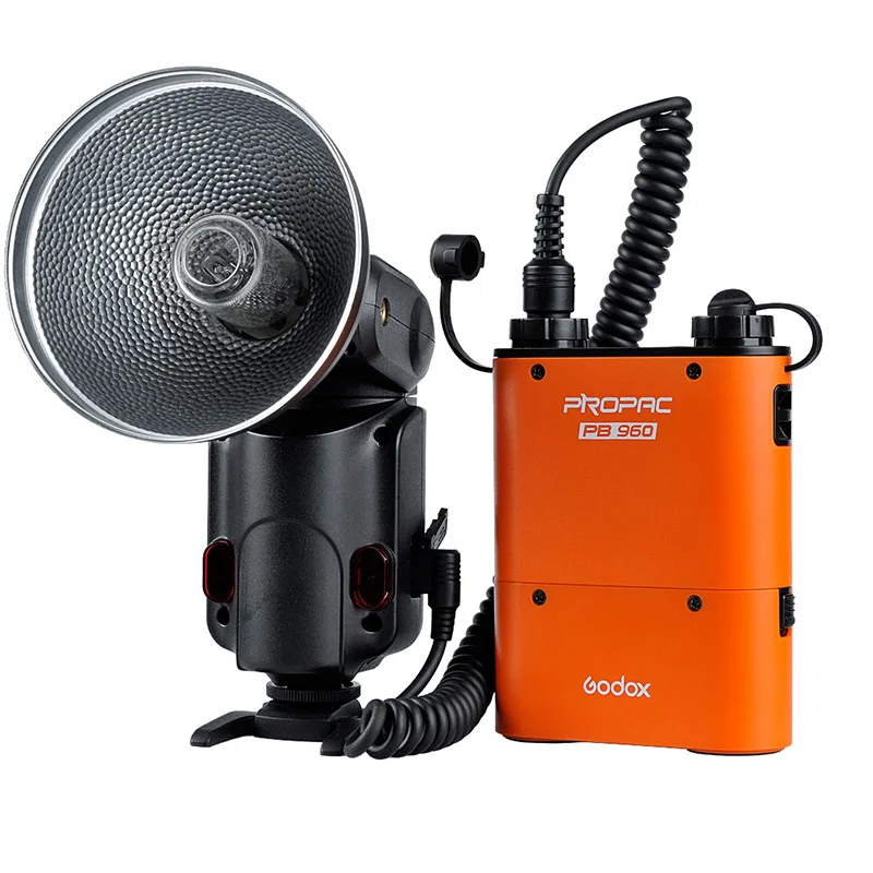 orange GODOX WITSTRO AD-180 светодиодная вспышка света Speedlite180W GN60 внешний Портативный с PB960 литий Батарея пакет - Цвет: orange