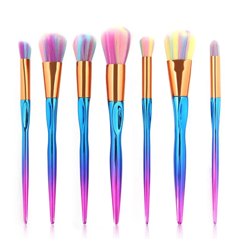 

7pcs Heart Shape Makeup Brush Set Pro Foundation Powder Contour Eyeshadow Blush Concealer Blending Facial Makeup Brush Maquiagem