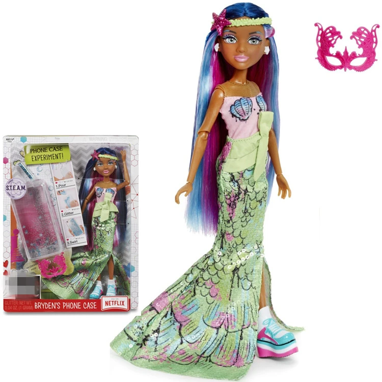 

Original The Little Mermaid Girl Doll With Phone Case Toy Children Girl Play House Doll Birthday Gift Limited Collection 29cm