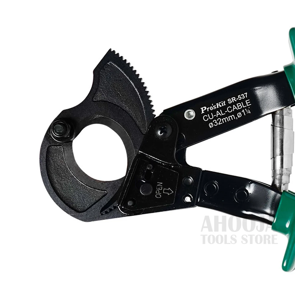SR-537 Pro'sKit Industrial-Grade Coaxial Cable Wire Cutters Portable Ratchet  Electrical Wire Cable Cutters Cutting Nipper