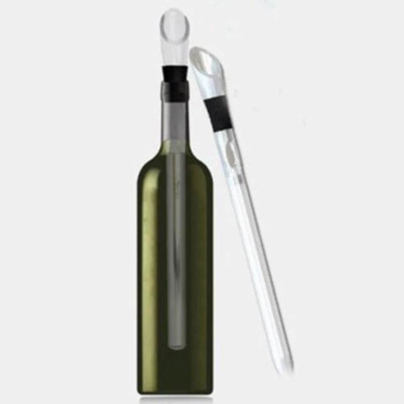 Stainless Steel Ice Wine Chiller Stick With Wine Pourer Wine Cooling