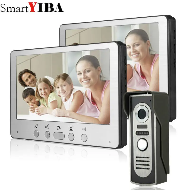 SmartYIBA 7\ Wired Video Intercom video door phone doorphone doorbell intercom system for home apartment IR door camera