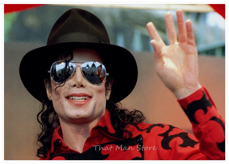 Майкл Джексон, плакат, четкое изображение, наклейки на стену, украшение дома, хорошее качество, принты, белая бумага с покрытием, домашний арт, бренд 42*30 см - Цвет: Золотой