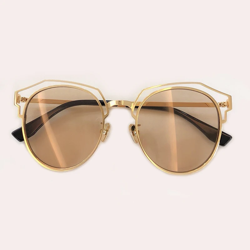 De No1 Sunglasses 2019 Runde Sunglasses Sunglasses no4 no5 Rahmen Sunglasses no2 Neue Sonnenbrille Sol Legierung Sunglasses no3 Aushöhlen Weiblichen Mode Damen Uv400 Oculos Frauen ZxwP6q
