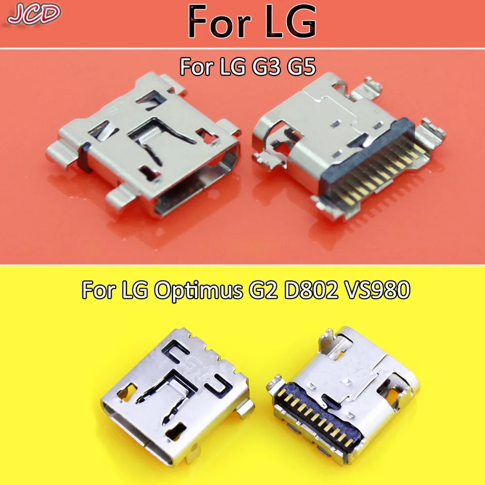 

JCD New 11Pin for LG G3 G5 11 pin Micro mini USB dc connector charging port jack socket dock female for LG Optimus G2 D802 VS980